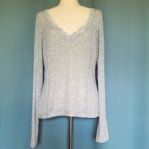 Free People Big Love Rib Long Sleeve NWT XL - Picture 6 of 9